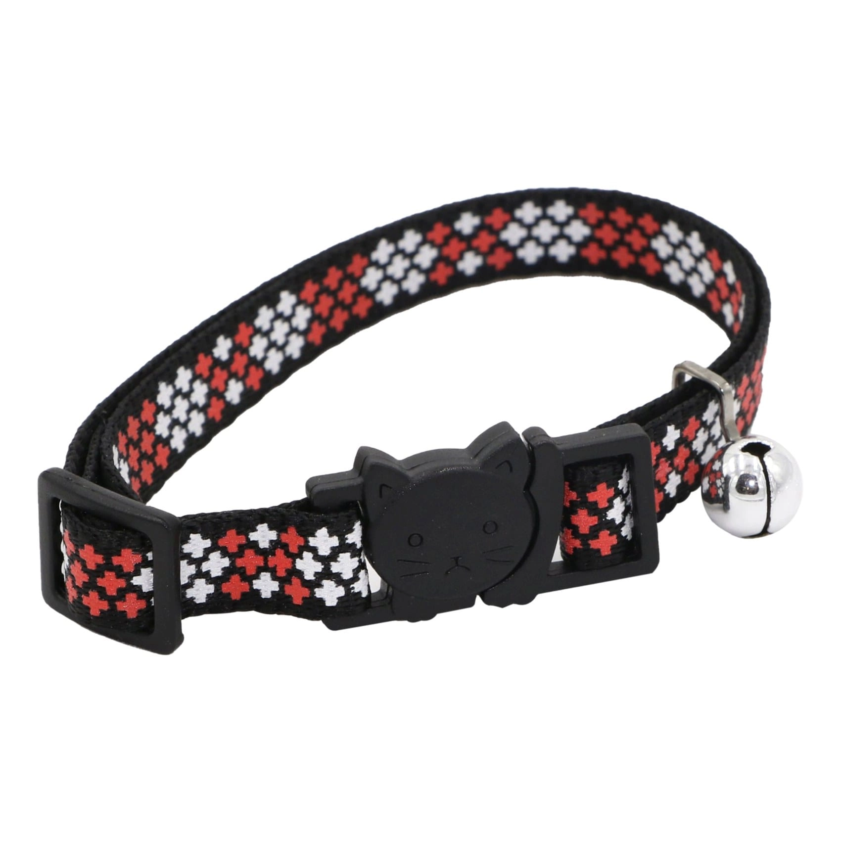 AGROBIOTHERS Aime Reflective Cross Cat Collar - Adjustable 18 to 28 cm Breakaway safety buckle