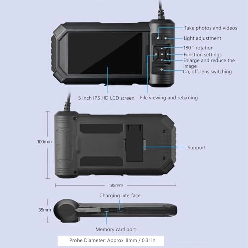 Industrial Endoscope - Approx. 8mm / 0.31in 10m / 32.8ft