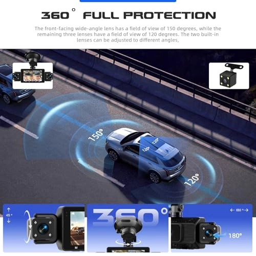 4 Channel Mirror Dashcam - 1080p
