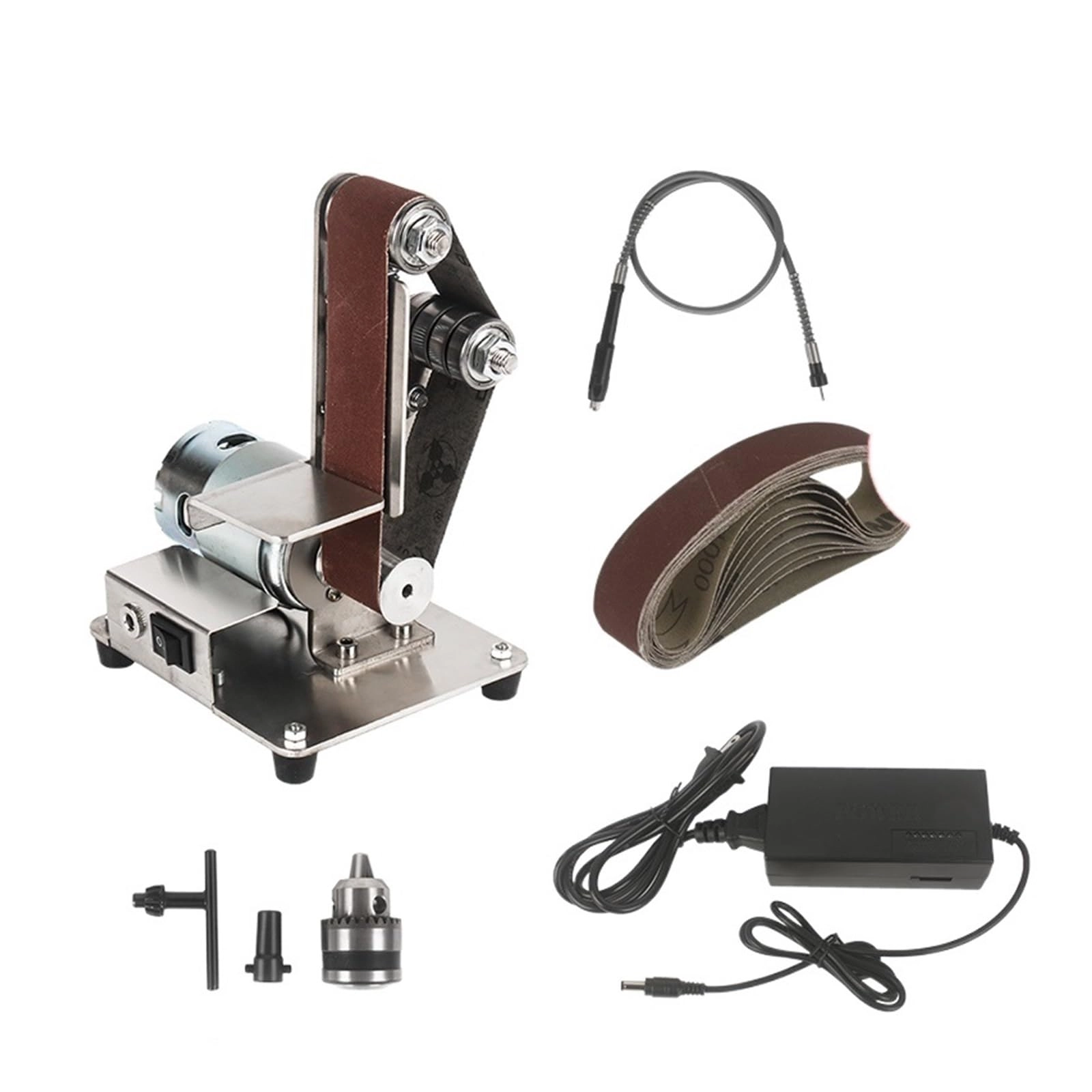 Mini Belt Sander - 7 Variable Speed 10 Sanding Belts