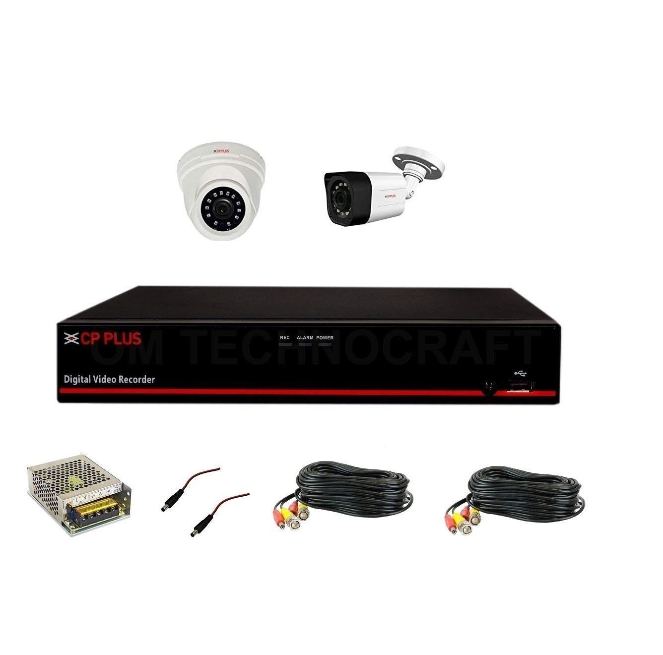 4 Channel 2 MP Universal HD DVR + Hard Drive - 2 TB + Dome Camera - 2.0 MP + Bullet Camera - 2.0 MP