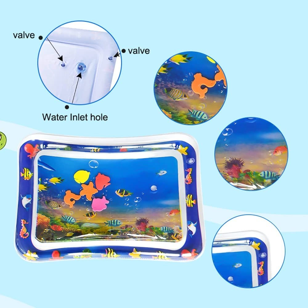 Tummy Time Inflatable Water Playmat - ocean-themed 0 month
