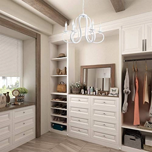 French Country Chandelier - 6-Light White