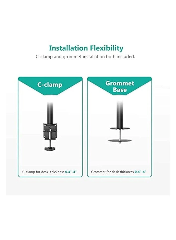 Dual LCD Monitor Desk Mount Stand - 2 27in