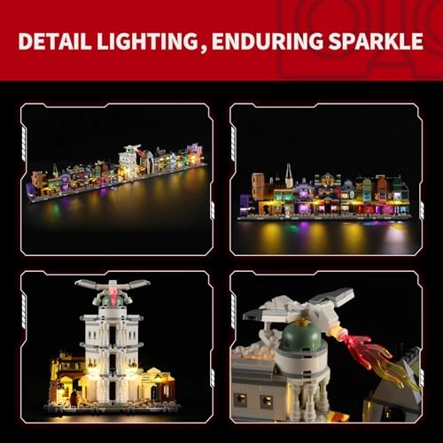 Light Kit for LEGO Diagon Alley Wizarding Shops 76444