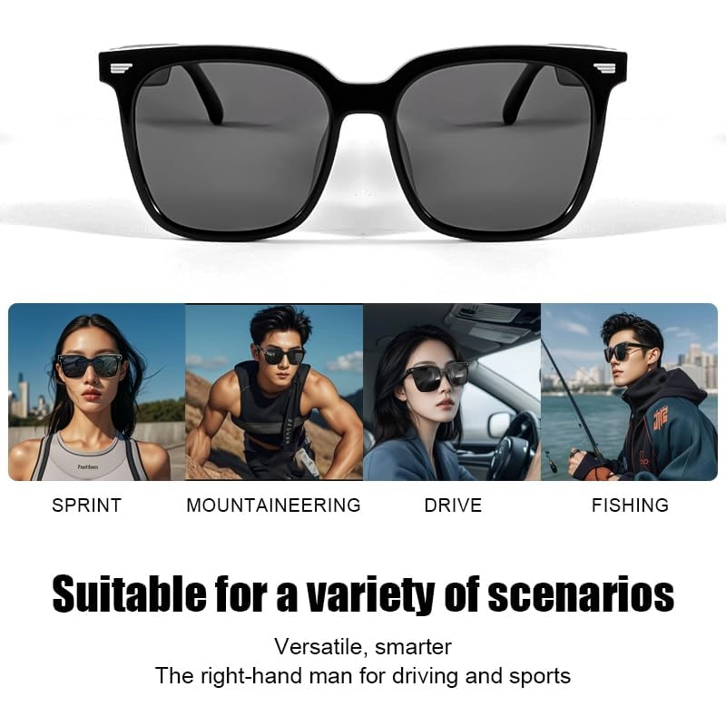 Smart Wireless Bluetooth Sunglasses - 20 Mins Quick Charge Bluetooth 5.3 UV400 Polarized