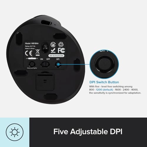 M618Mini Vertical Mouse - Wireless