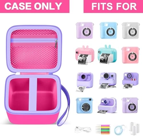 Bag - 5.5 x 5.1 x 3.1 inches suitable for ESOXOFFORE for Dylanto for Prograce for GKTZ for YEEHAO for LETSHAHA for ENERHAMP/ for Anchioo/ for YETCN/ for Amzelas/ for WEEFUN/ for MEETRYE/ for USHINING/ for Mafiti/ for Bestoonemultiple instant camera for digital camera for girls camera