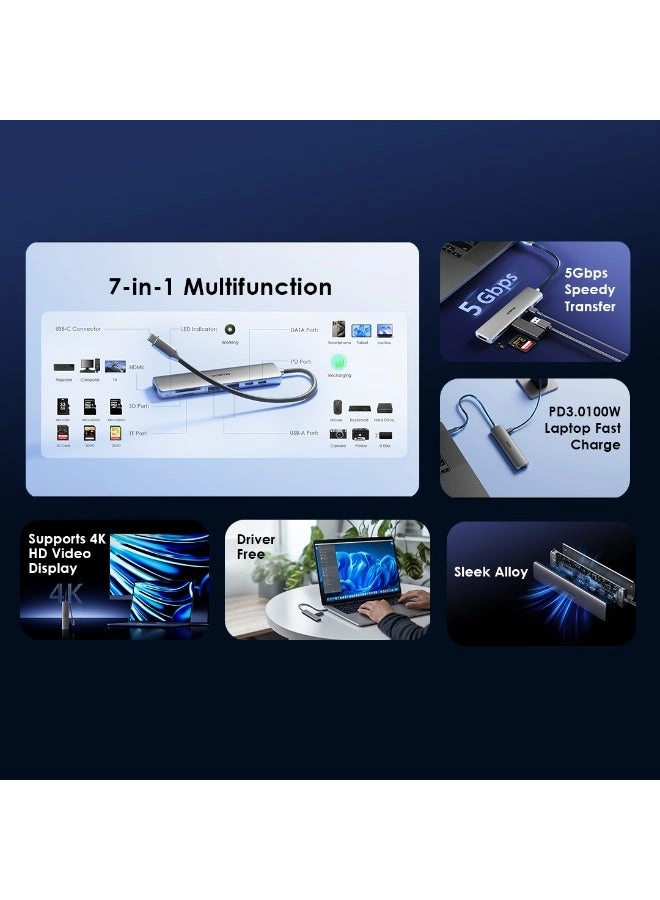 PowerTrans - 7in1 Chrome Grey