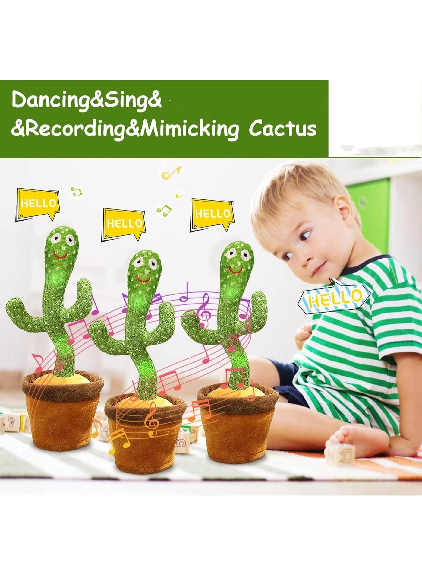 Talking Dancing Cactus Musical Toy