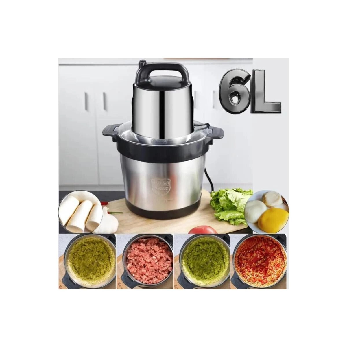 Meat Grinder - 6L Stainless Steel