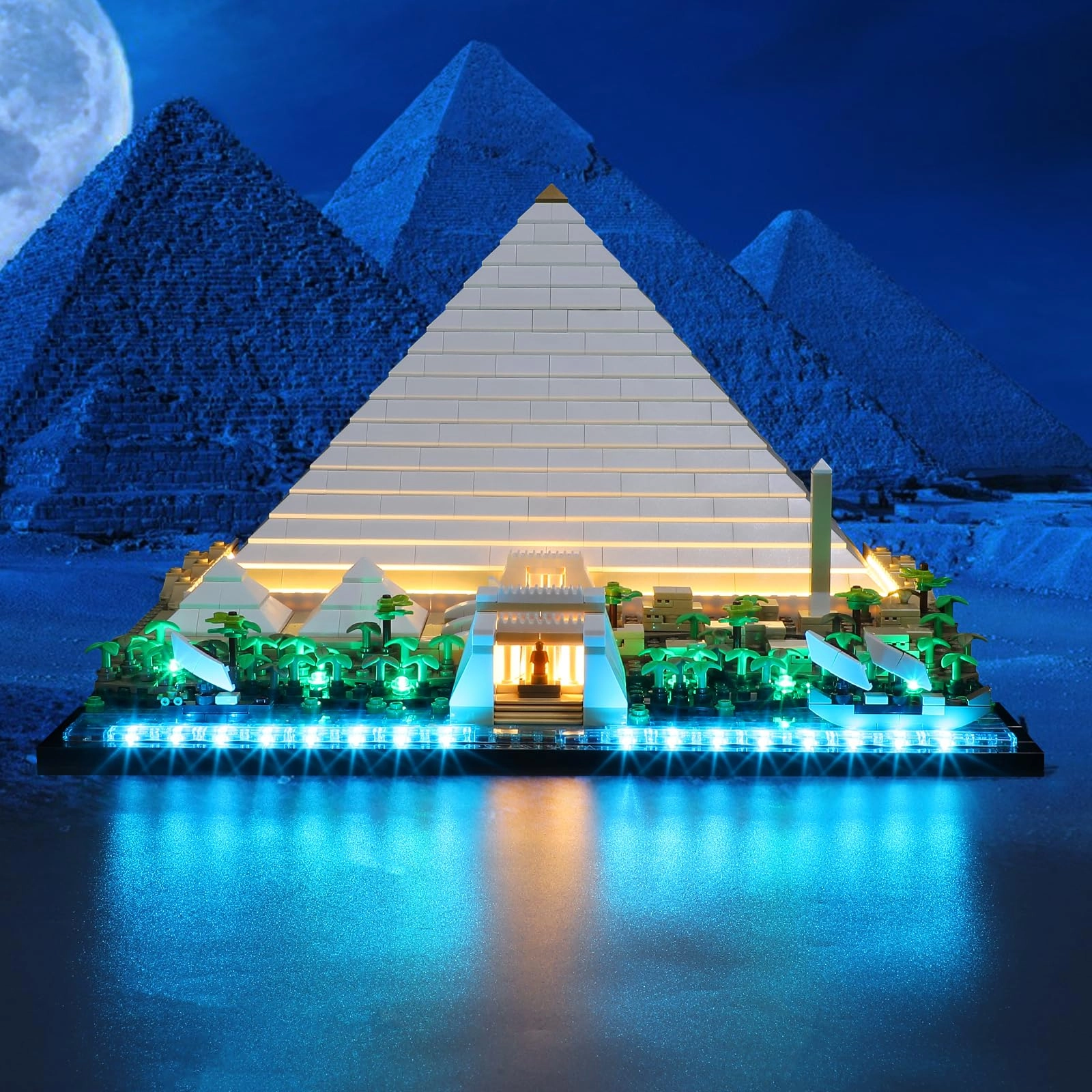 Vaodest LED Light for LEGO 21058 Architecture Great Pyramid of Giza Set - Plastic