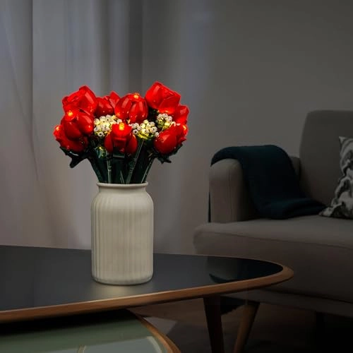 LED Light Set for 10328 Bouquet of Roses - pink Copper