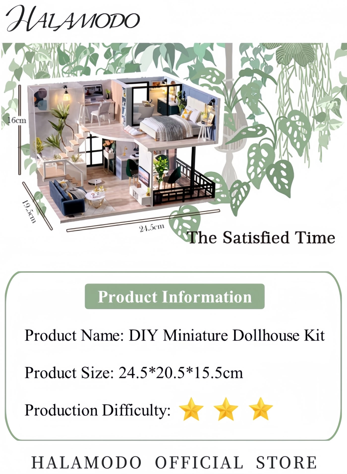 DIY Miniature Dollhouse Kit - Christmas