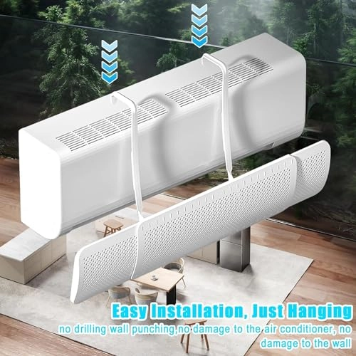 Air Conditioner Deflector - White Universal Adjustable Vent