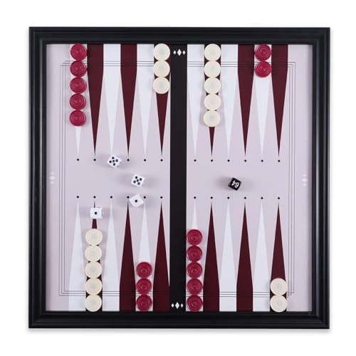 Backgammon Set - Red Wood