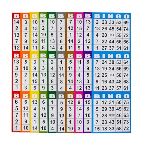Bingo Paper Game Cards - 1000 all ages