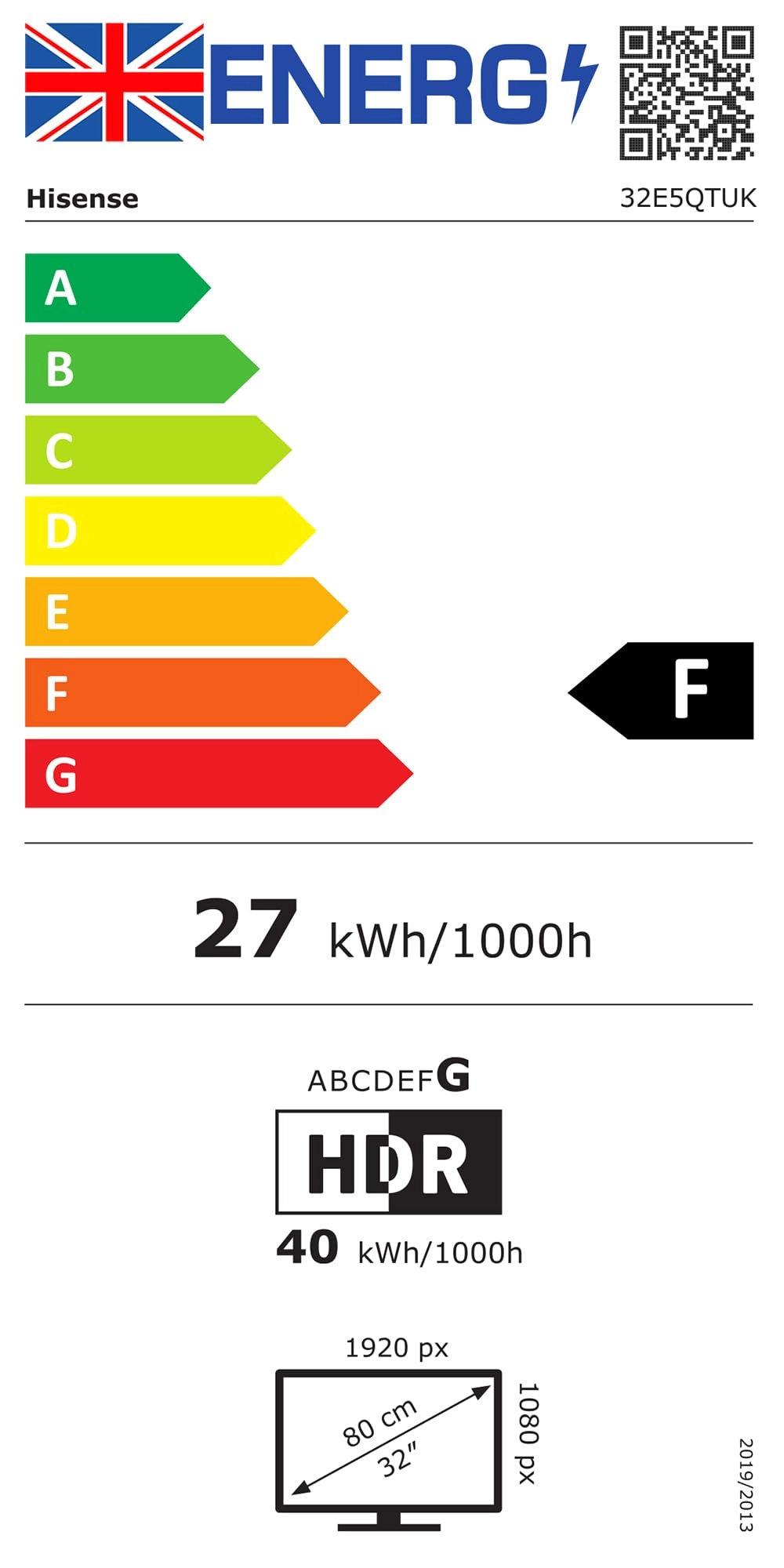 32E5QTUK - 32 inches