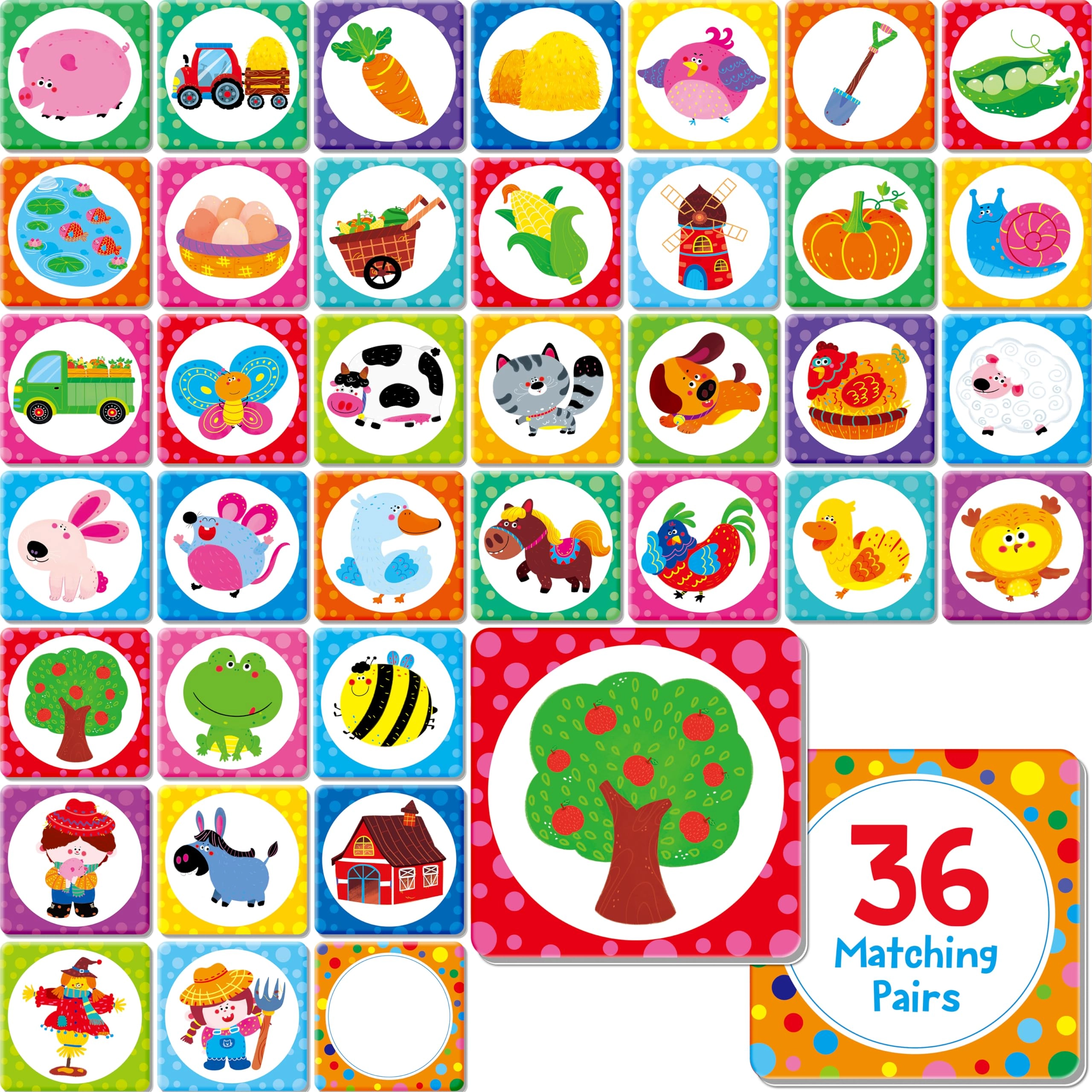 Memory Matching Game - 36 months - 6 years 72 pieces