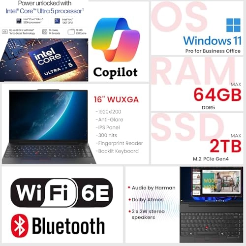 ThinkPad E16 - 16'' Core Ultra 5 225H 16GB DDR5 512GB SSD