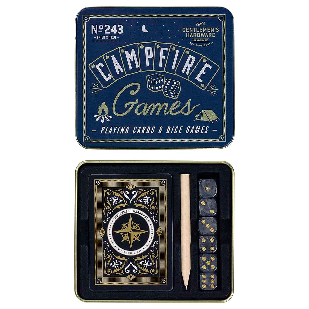 GENTLEMEN'S HARDWARE Campfire Games - Waterproof playing cards six dice