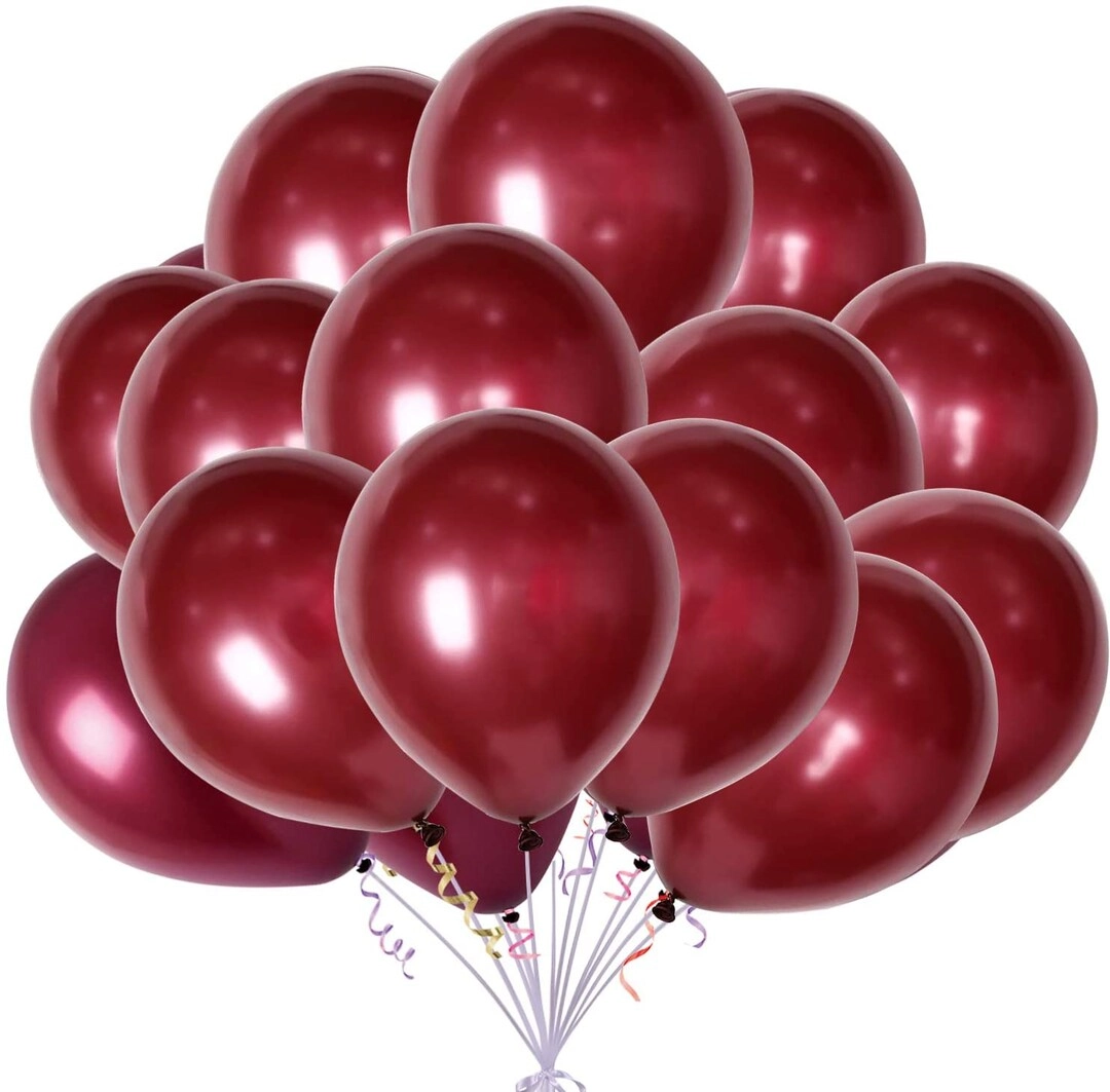 Latex and Confetti Balloons Set - 50-Pieces Birthday