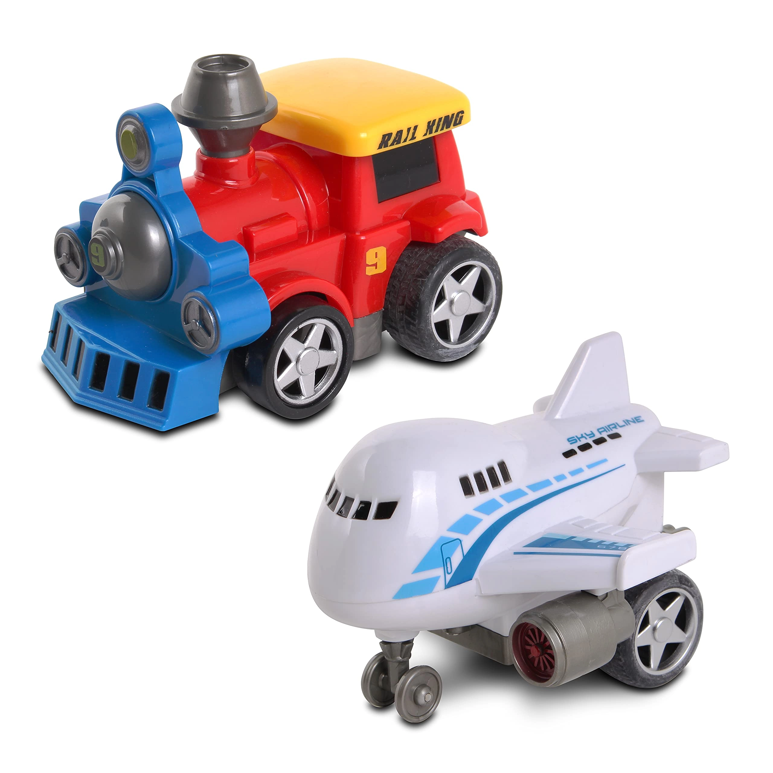 NKOK Junior Racers Train - Friction Powered + Junior Racers Plane