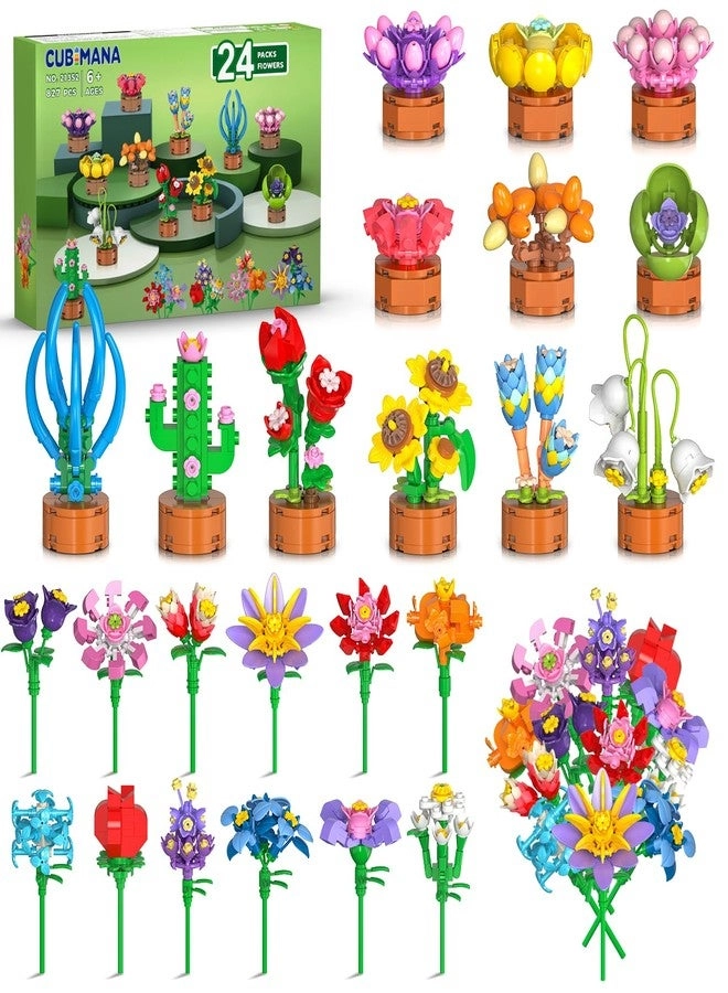 CUBIMANA Valentines Day Flowers Building Set - 827pcs