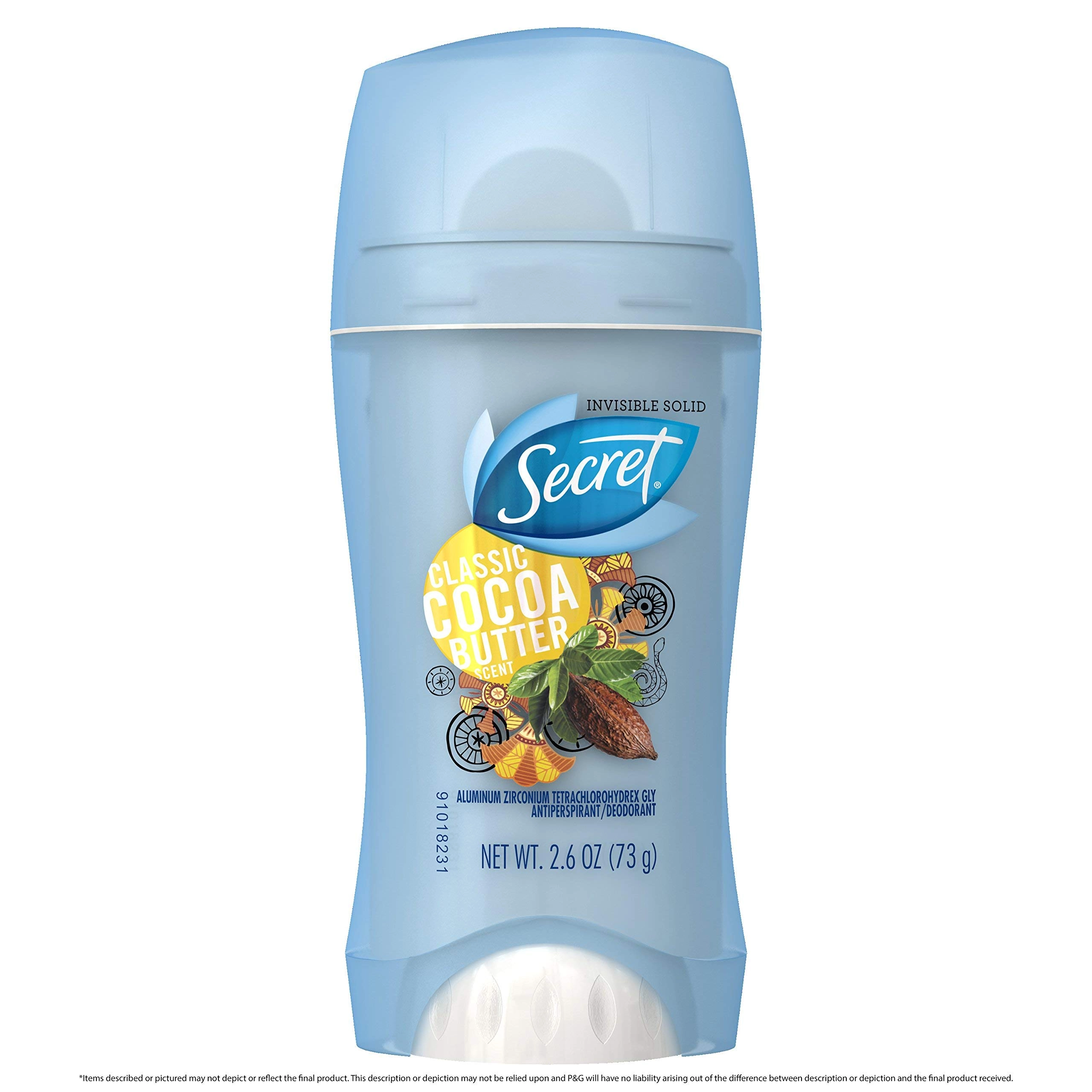 Secret Invisible Solid Antiperspirant and Deodorant - Classic Cocoa Butter Scent 127.91 gram