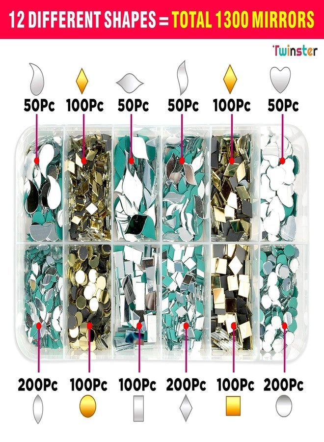 Mirrors for Craft Work - 1300 Total Pieces