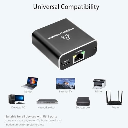 Ethernet Splitter 1to2 4-ports