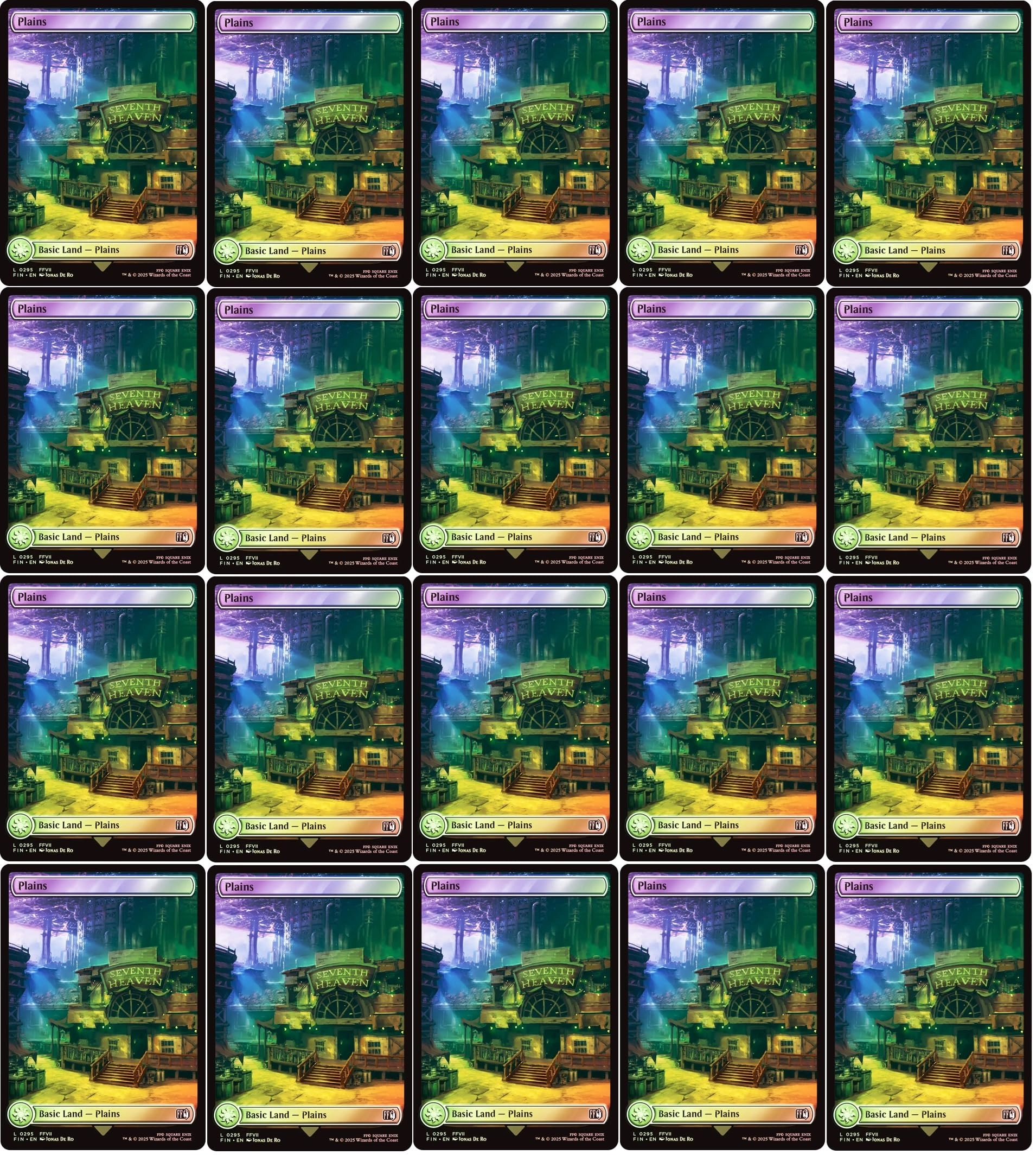 MTG Decks & More Magic The Gathering Final Fantasy FOIL Full Art Plains #295 - 20pcs