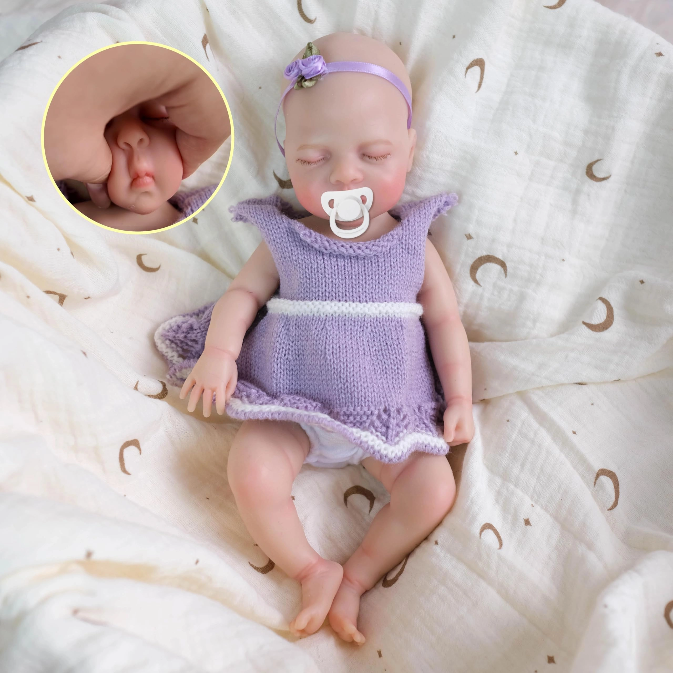Reborn Baby Doll - 12 inch Vinyl Girl Ages 3+