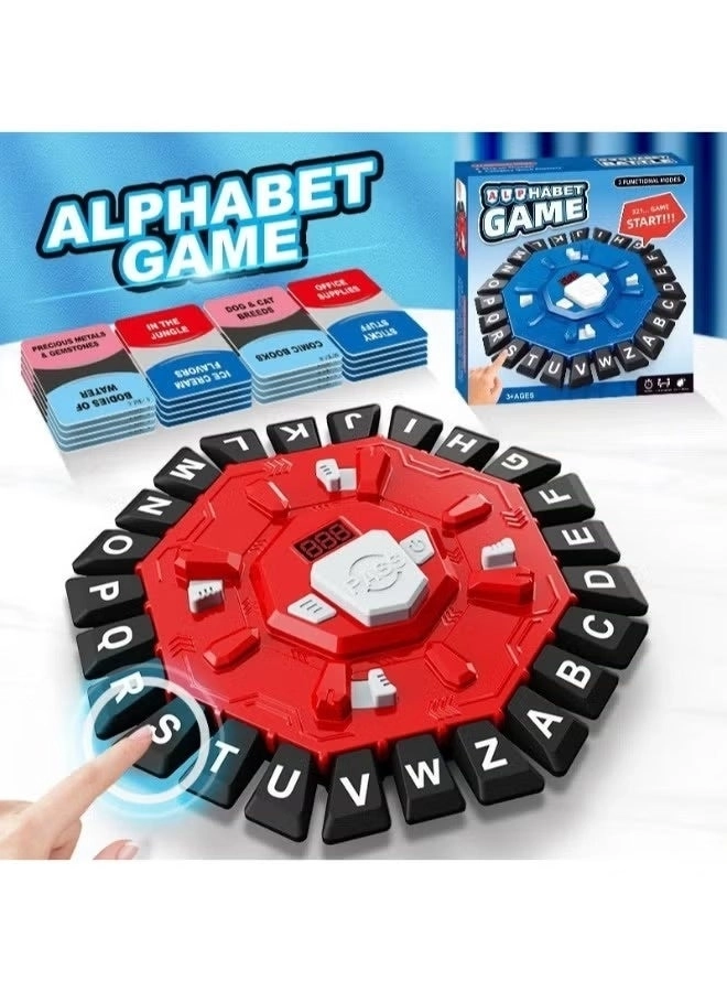 Interactive Word Game - Digital Timer 2 Modes 24-Letter Alphabet Board