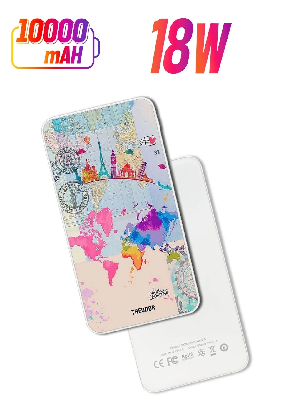 Theodor EX_PPBA637 - 10000 mAh 18W PD Fast charging