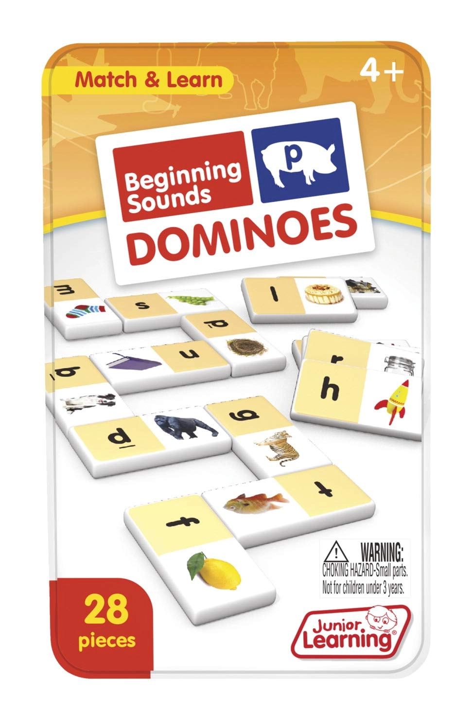 Beginning Sound Dominoes - 48 months to 96 months 28 pieces
