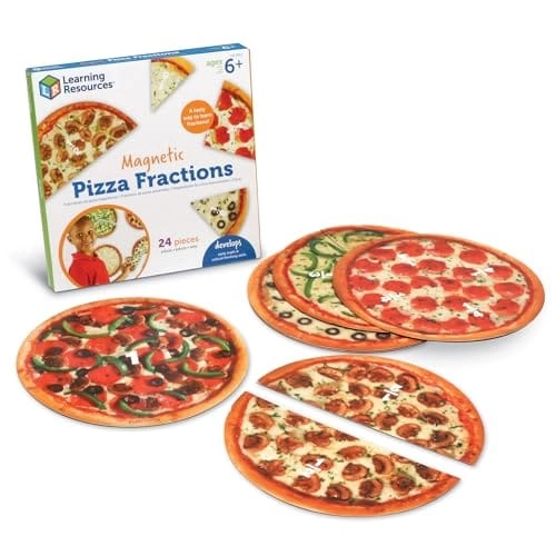 Learning Resources Magnetic Pizza Fractions - 6+ 24 Pieces