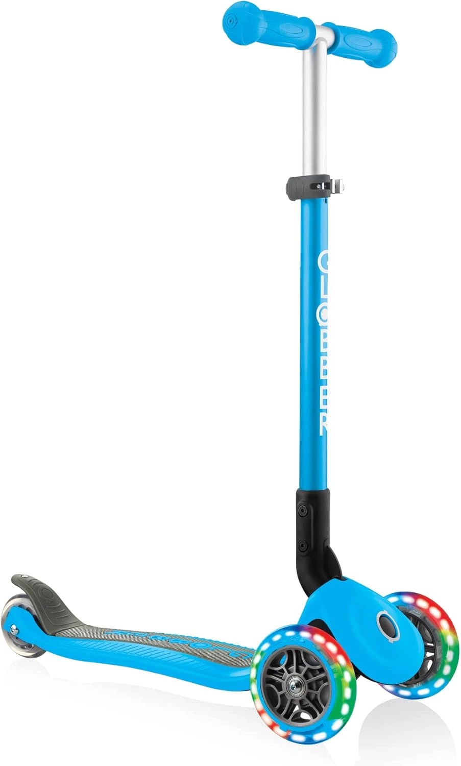 COLOR LAND CHILDRENS TOYS CENTER LLC Primo 3-Wheel Kick Scooter – 121mm LED Foldable