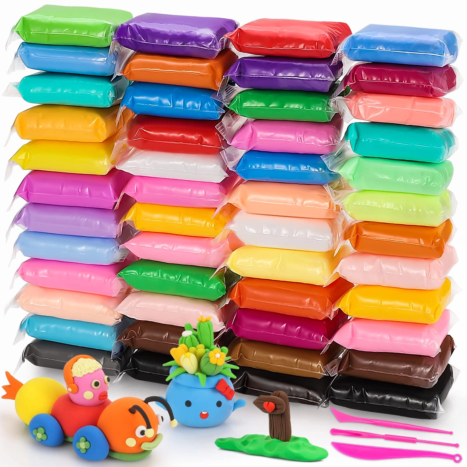 EDIFON Modeling Clay - Air Dry Clay 48 piece(s)