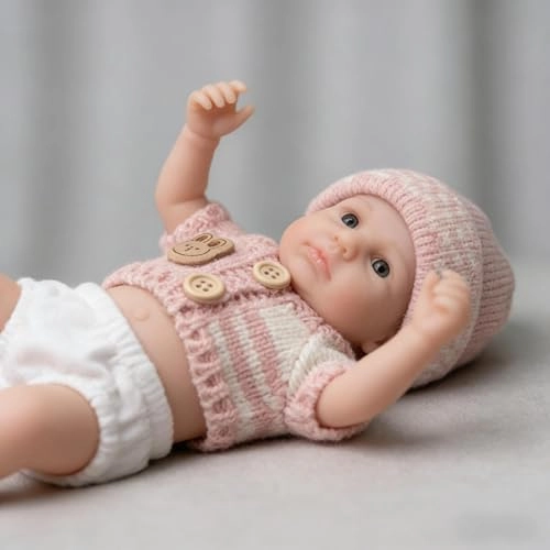 Reborn Baby Doll - 8 inch Full silicone Girl Ages 3+