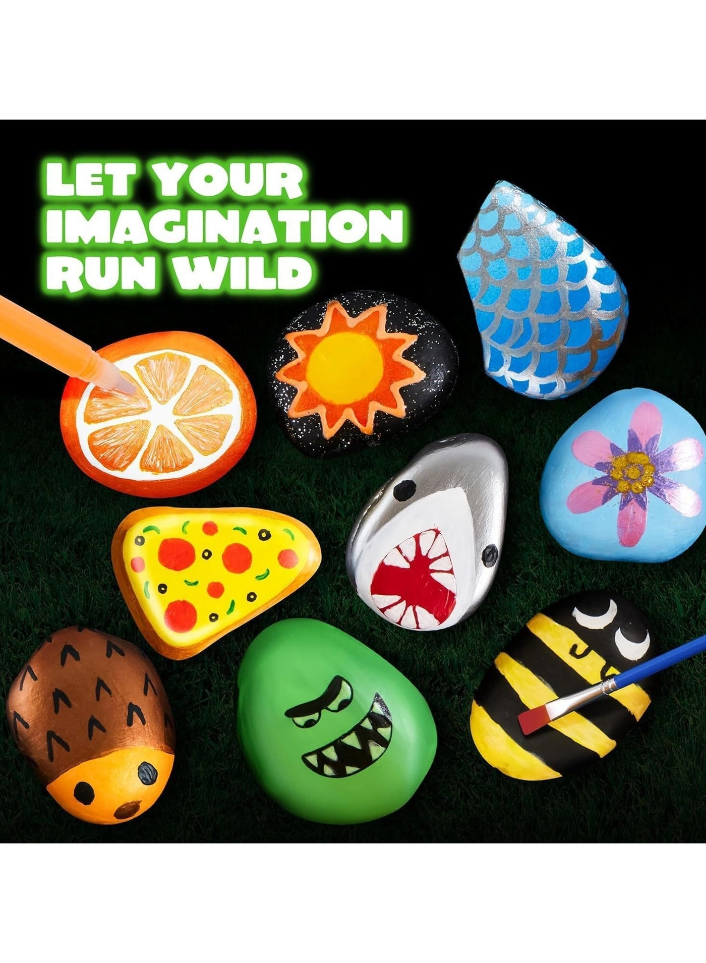 Glow in the Dark Rock Painting Kit