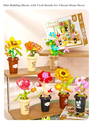 Flower Bouquet Building Set - 588 pcs bonsai