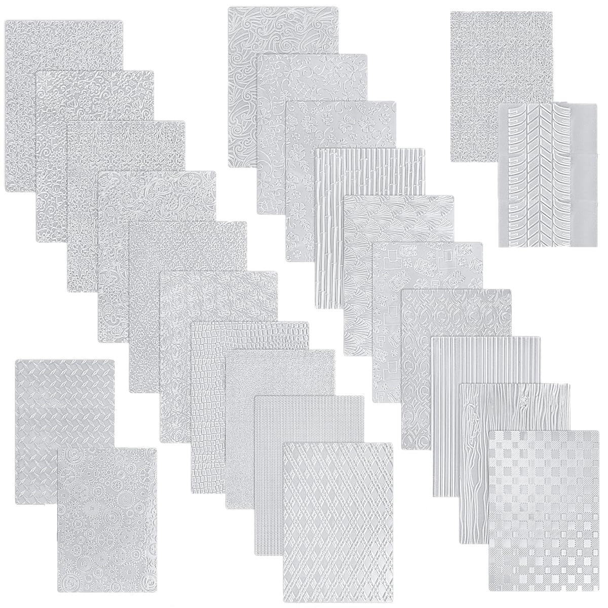 Qicfrk Polymer Clay Texture Sheets - 24 Pcs