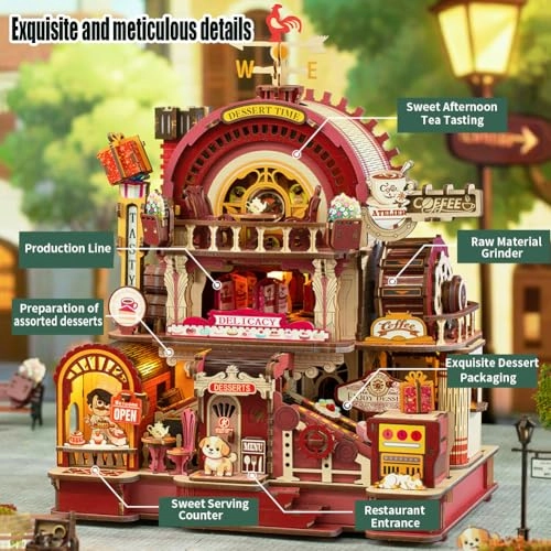 Miniature Wooden Dollhouse Furniture Kit - Creative Room 1:24