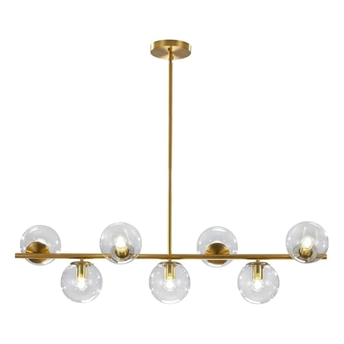 L1043-GC - 7 Light Gold Clear Sputnik
