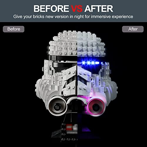 Light Kit for LEGO 75276 Stormtrooper Helmet - Acrylonitrile Butadiene Styrene 1