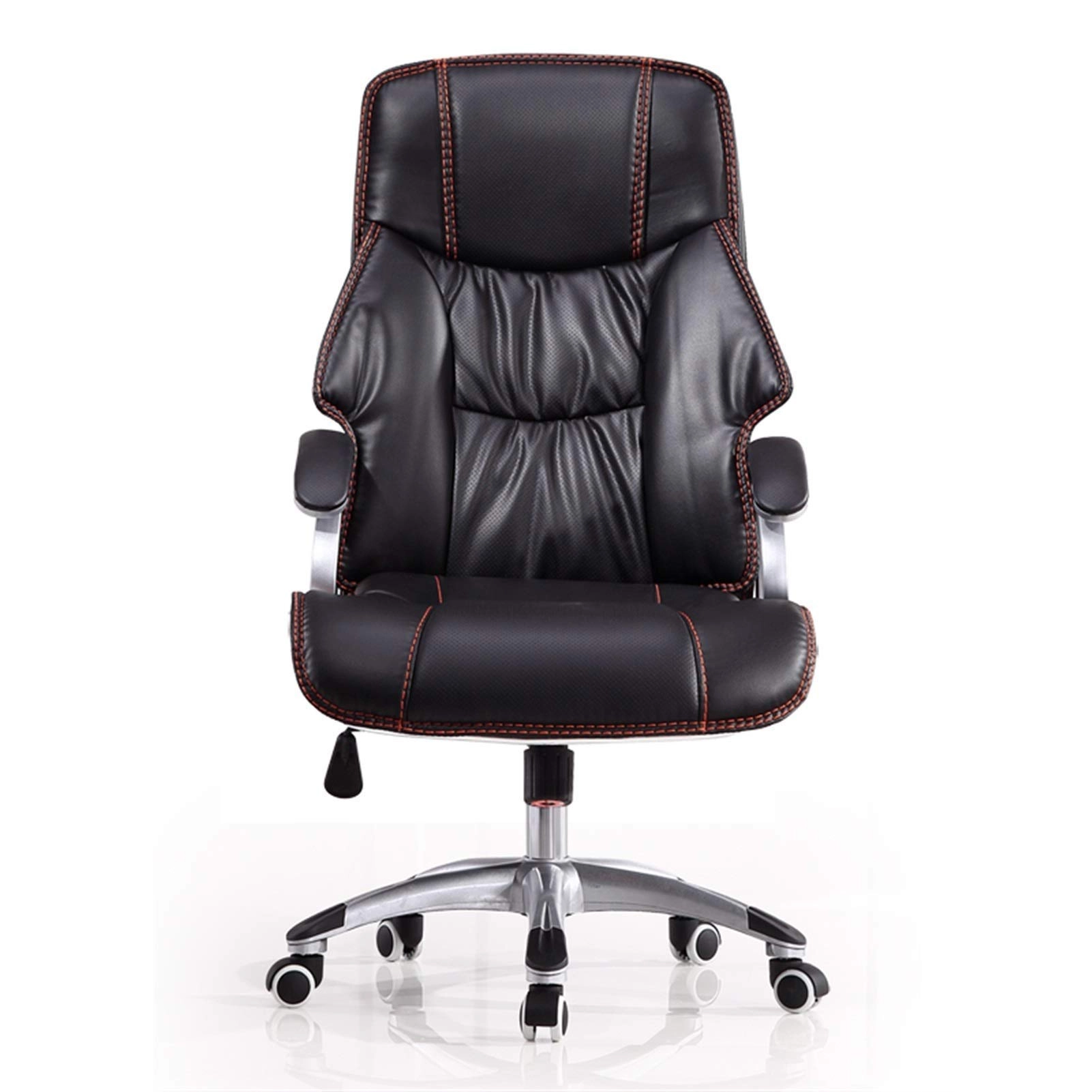 Desk Chair - PU Leather Brown High Back