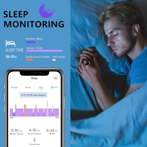 Smart Ring - Sleep Tracker Heart Rate Blood Oxygen