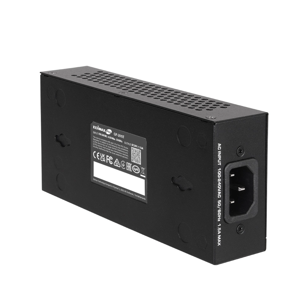 GP-201IT - 30W 1 IEEE 802.3af IEEE 802.3at IEEE 802.3bt 2.5 Gigabit