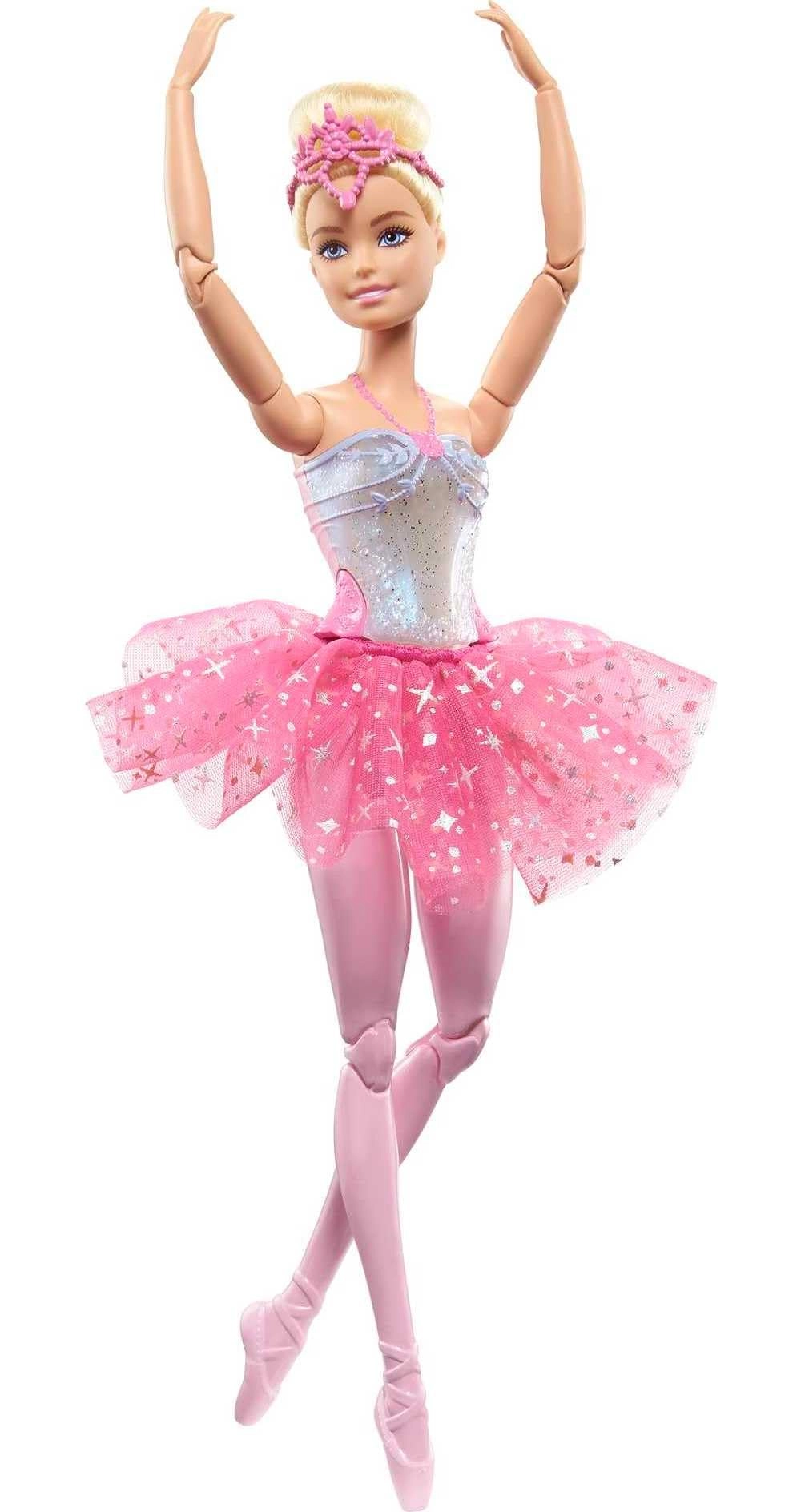 Mattel Dreamtopia Twinkle Lights Ballerina Doll - Light-Up Blonde Tiara
